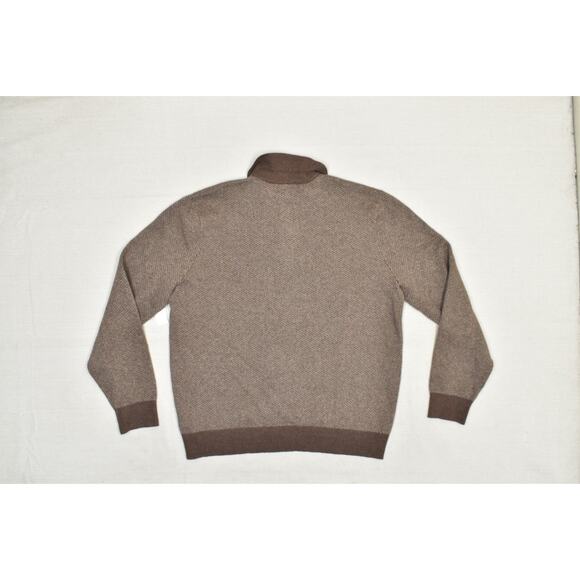 Old Navy Sweater Mens Large Brown Collared Pullover Cotton Blend Casual Knit New - Picture 3 of 8